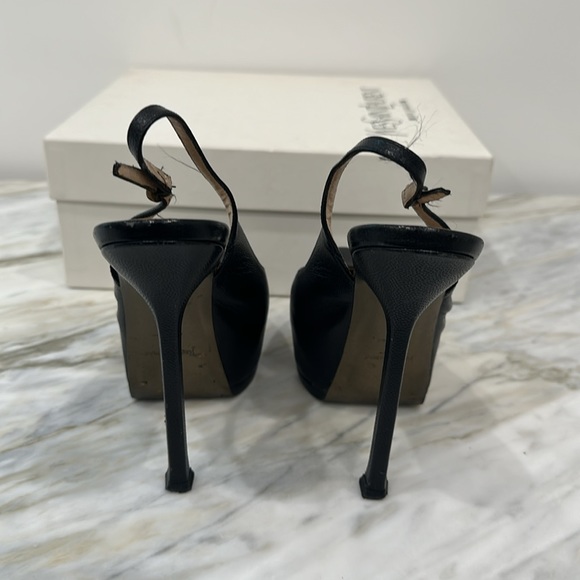 YVES SAINT LAURENT TRIBUTE SANDAL BLACK 36 6 - Picture 4 of 7